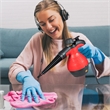 Pemberly Row Portable 1050W Steam Cleaner with Multiple Functions in Red
