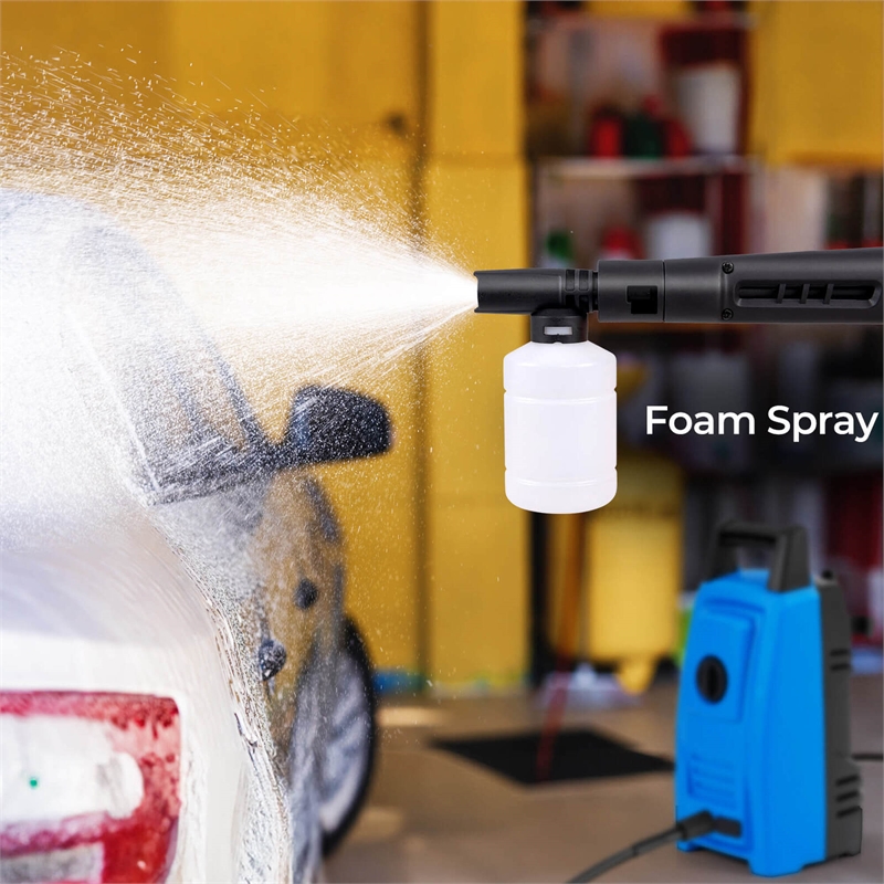 Pemberly Row Electric Pressure Washer with Wheels and 5 Quick Connect Nozzles