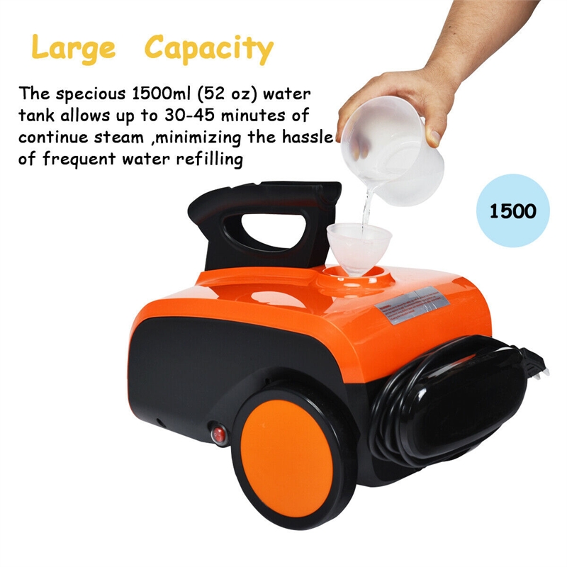 Pemberly Row 1500W Heavy Duty Steam Cleaner Mop Multi Purpose in Orange