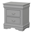 Pemberly Row Wood Frame 3-Piece Full Bedroom Set with Headboard in Gray