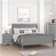 Pemberly Row Wood Frame 2-Piece Queen Bedroom Set with Headboard in Gray