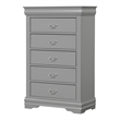 Pemberly Row Wood Frame 3-Piece Queen Bedroom Set with Headboard in Gray
