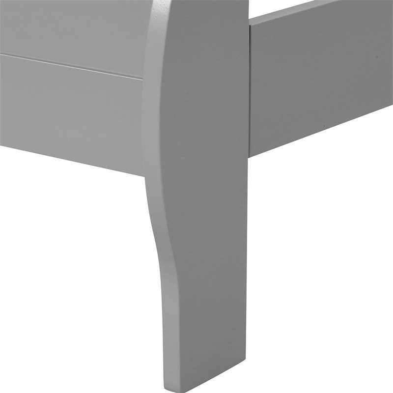 Pemberly Row Wood Frame 3-Piece Full Bedroom Set with Headboard in Gray