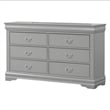 Pemberly Row Wood 3-Piece Nightstand and Dresser Set in Gray