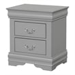 Pemberly Row Wood 3-Piece Nightstand and Dresser Set in Gray