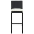 Pemberly Row 5 Piece Solid Acacia Wood Medium Bar Set in Black