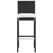 Pemberly Row 5 Piece Solid Acacia Wood Bar Set in Black/White/Cream