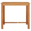Pemberly Row 7 Piece Solid Acacia Wood Bar Set in Gray/Anthracite