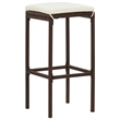 Pemberly Row 5 Piece Solid Acacia Wood Large Bar Set in White/Brown/Cream
