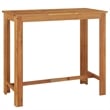 Pemberly Row 5 Piece Solid Acacia Wood Large Bar Set in White/Brown/Cream