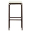 Pemberly Row 5 Piece Solid Acacia Wood Large Bar Set in White/Brown/Cream