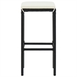 Pemberly Row 5 Piece Solid Acacia Wood Bar Set in Black/White/Cream