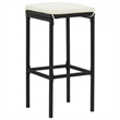 Pemberly Row 7 Piece Solid Acacia Wood Bar Set in Black/White/Cream