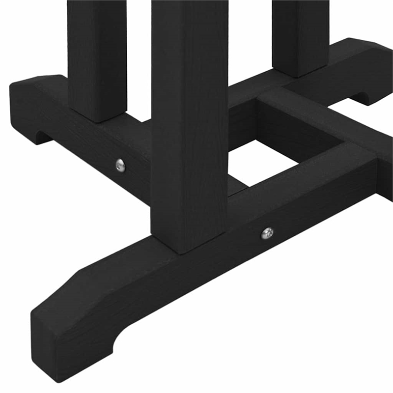Pemberly Row 3 Piece Garden Outdoor Patio Bar Set with Storage in Black