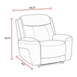 Pemberly Row Sydney Evening Power Lift Recliner with Heat and Massage