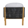 Pemberly Row Upholstered Outdoor Wood Club Chair with Gray Cushion