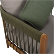 Pemberly Row Acacia Outdoor Club Chair with Rope Accent with Rope Accents