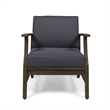 Pemberly Row Modern Dark Grey Club Chair for Living Room and Office