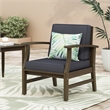 Pemberly Row Modern Dark Grey Club Chair for Living Room and Office