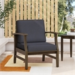 Pemberly Row Modern Dark Grey Club Chair for Living Room and Office
