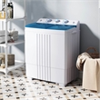 Pemberly Row Compact Mini Portable Twin Tub Washing Machine 20 Lbs in Blue