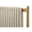 Pemberly Row Wooden Queen Size Platform Bed in Natural and Beige