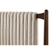 Pemberly Row Wooden King Size Platform Bed in Walnut and Beige