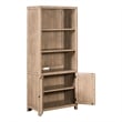 Pemberly Row Solid Wood Bunching Bookcase with Storage in Brown