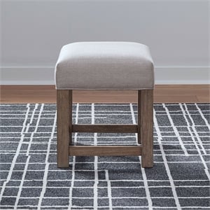 Pemberly Row Upholstered Upholstered Console Stool with Storage in Brown
