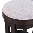 Pemberly Row Premium Upholstered Swivel Console Stool in Brown