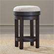 Pemberly Row Premium Upholstered Swivel Console Stool in Brown