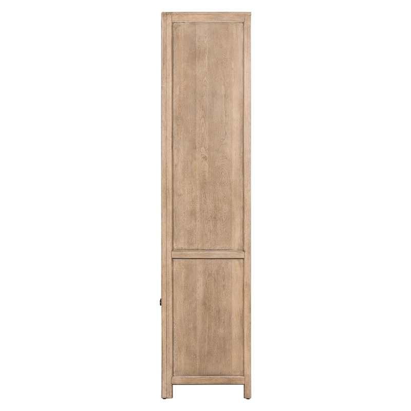 Pemberly Row Solid Wood 2 Piece Bunching Bookcase Set in Brown