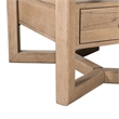 Pemberly Row Solid Wood Rectangular End Table with Shelf in Brown