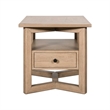 Pemberly Row Solid Wood Rectangular End Table with Shelf in Brown