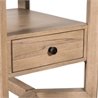 Pemberly Row Solid Wood Rectangular End Table with Shelf in Brown