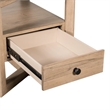Pemberly Row Solid Wood Rectangular End Table with Shelf in Brown