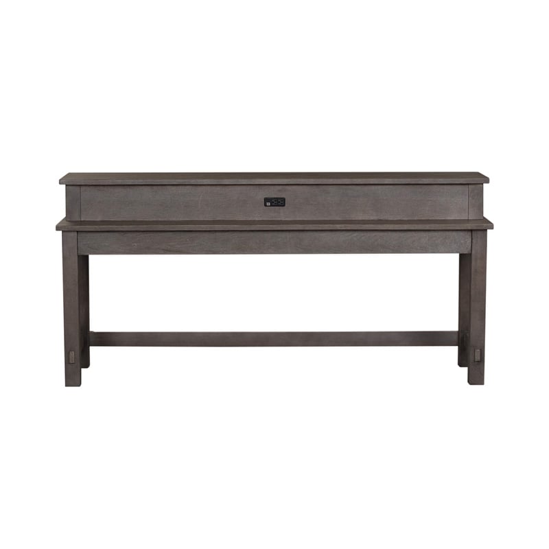 Pemberly Row 4 Piece Set with Console Table and 3 Stools in Gray