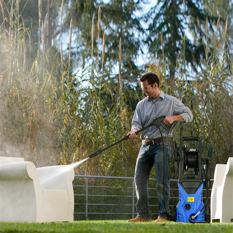 Pemberly Row 2030 PSI Electric Pressure Washer 1.7 GPM 1800W in Blue