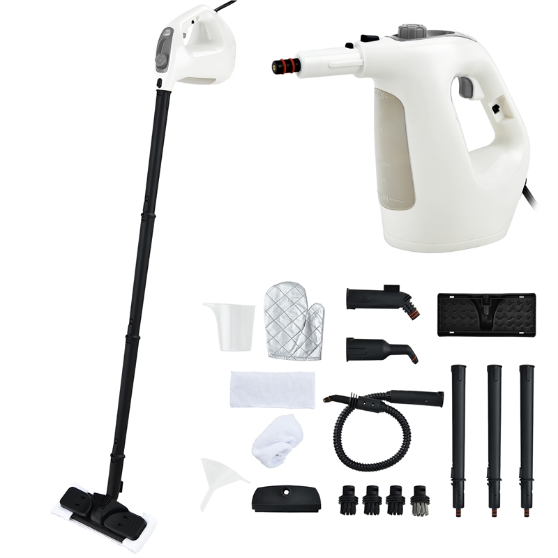 Pemberly Row 1400W Multipurpose Pressurized Steam Cleaner Mop in Gray
