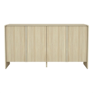 Pemberly Row Premium 60&quot 4-Door Sideboard in Whitewashed Oak