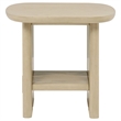 Pemberly Row 2-Piece Coastal Wood Coffee and End Table Set in Beige Oak