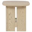 Pemberly Row 2-Piece Coastal Wood Coffee and End Table Set in Beige Oak