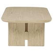 Pemberly Row 2-Piece Coastal Wood Coffee and End Table Set in Beige Oak
