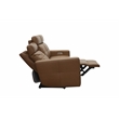 Pemberly Row Sofa with Power Recline Head Rests and Lumbar in Florida Saddle