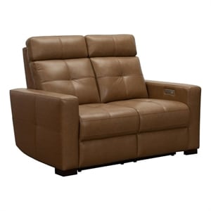 Pemberly Row Loveseat with Power Recline Head Rests and Lumbar in Florida Saddle