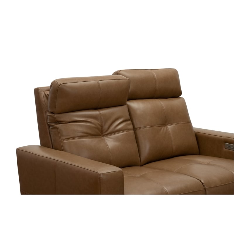 Pemberly Row Loveseat with Power Recline Head Rests and Lumbar in Florida Saddle