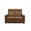 Pemberly Row Loveseat with Power Recline Head Rests and Lumbar in Florida Saddle