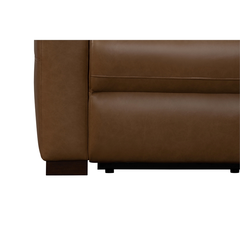 Pemberly Row Power Recliner with Head Rest and Lumbar in Florida Saddle