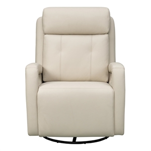 Pemberly Row Premium Power Swivel Glider Recliner in Troy Cream