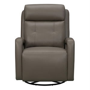 Pemberly Row Power Swivel Glider Recliner in Lynn Smokey Gray